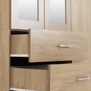 Image: 7137 - Charles 3 Door Wardrobe - Oak